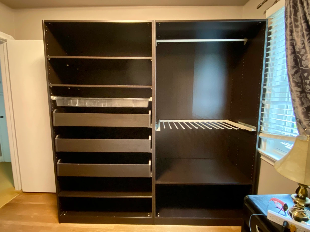 IKEA PAX Wardrobe System (200 × 58 × 201 cm) – Black-Brown