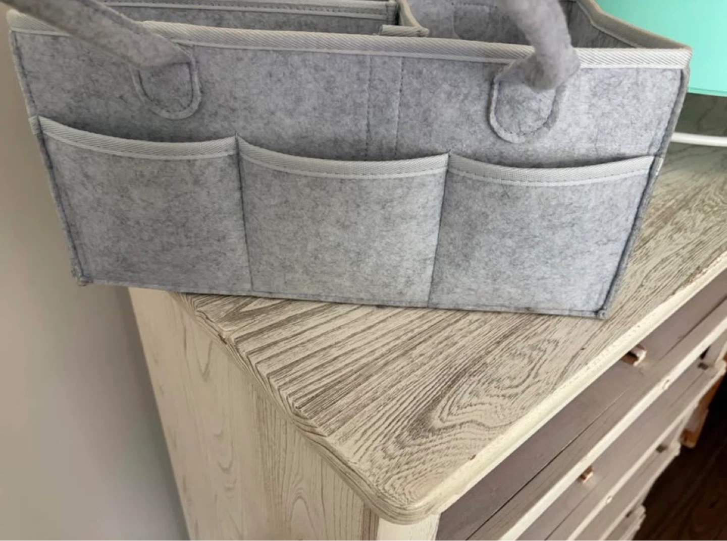 Putska Grey Felt Diaper Caddy Organizer - photo 2
