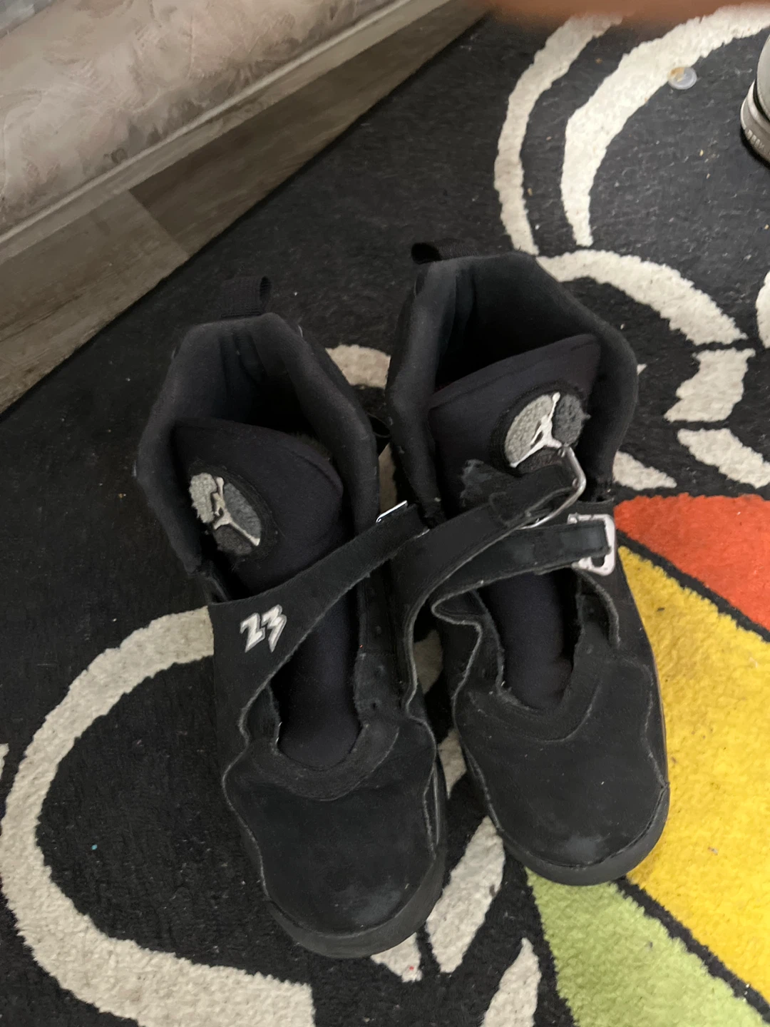 Air Jordan VIII (8) Black Basketball Shoes - photo 3