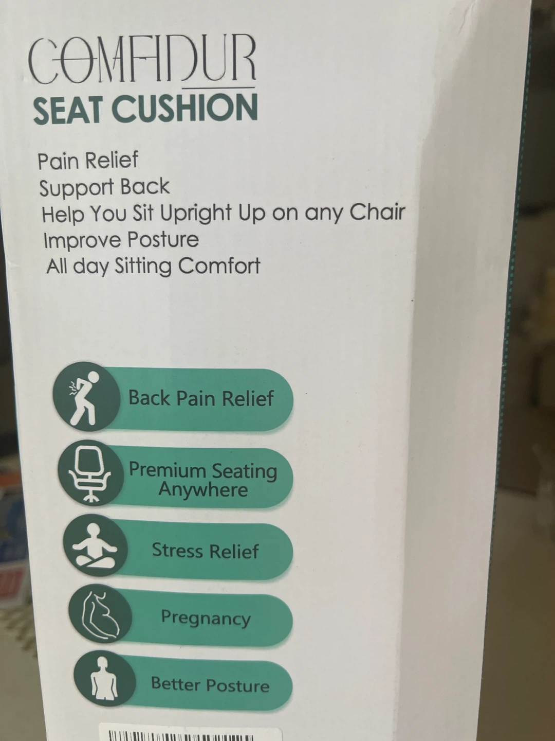 Comfidur Seat Cushion - Charcoal-Infused Memory Foam - photo 2