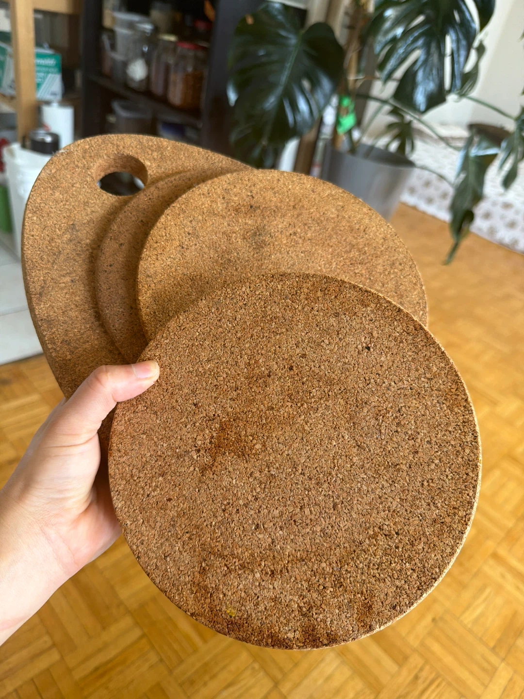 Cork Coasters and Trivet Set