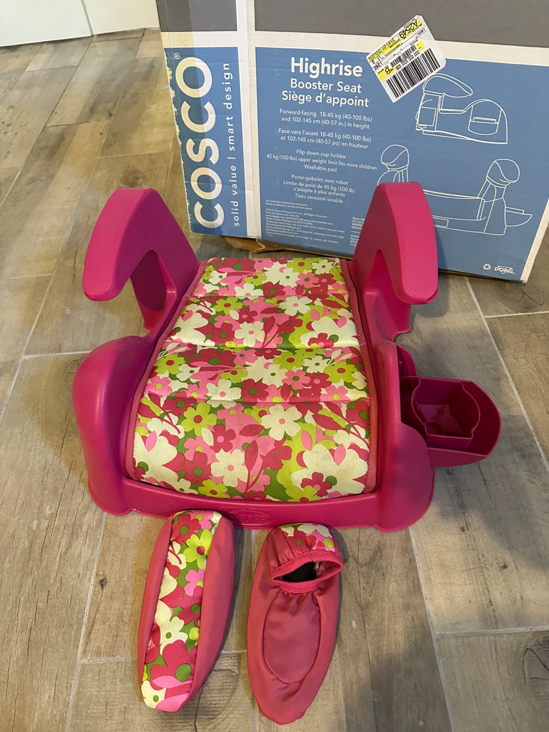 Cosco Highrise Booster Car Seat - Pink Floral - photo 2