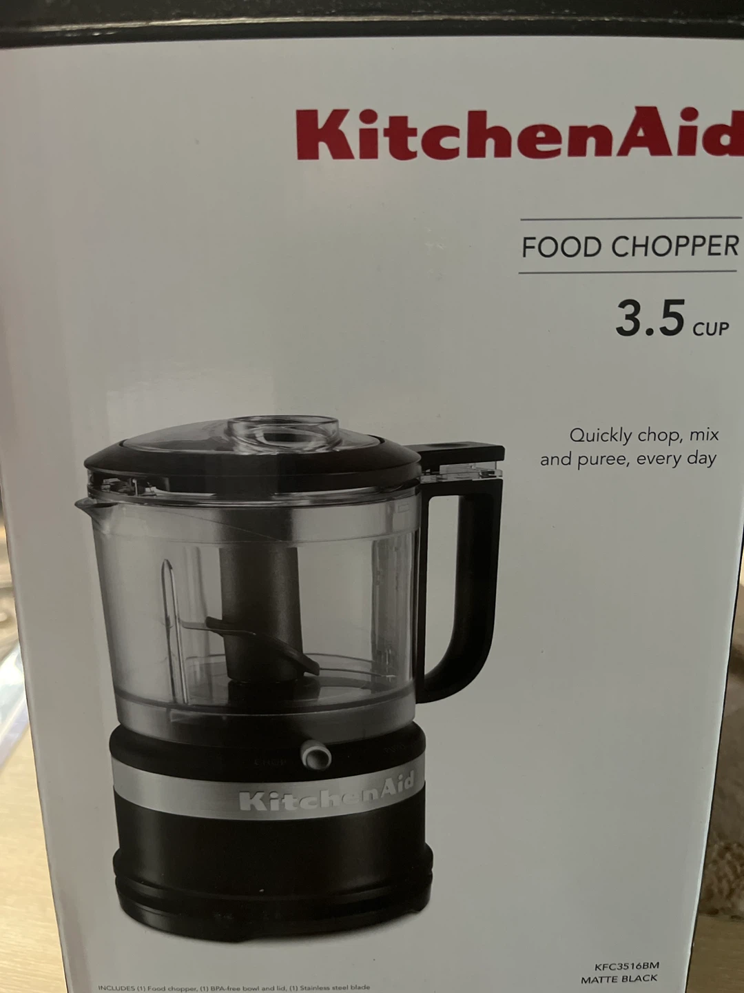 New -KitchenAid 3.5 Cup Food Chopper Matte Black