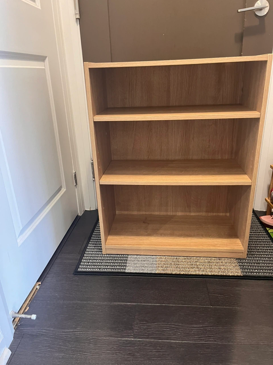 Three-shelf bookcase