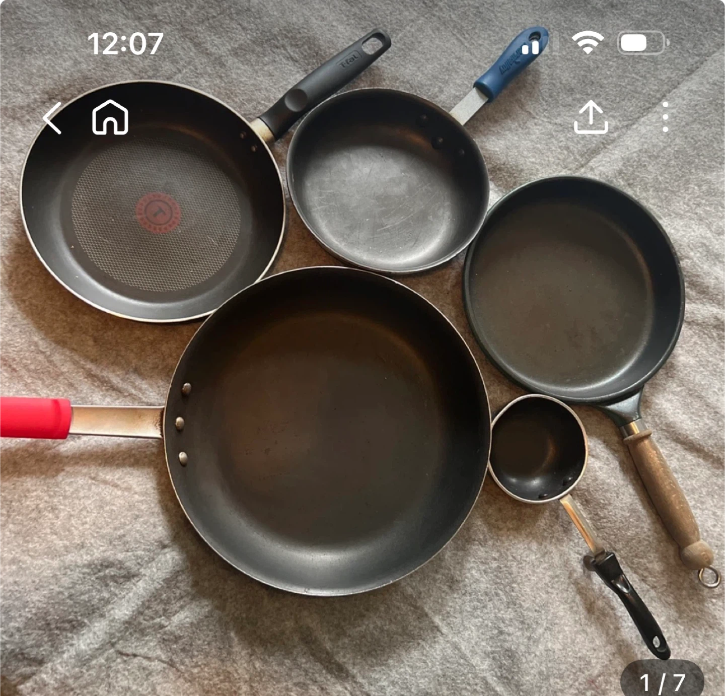 Assorted Frying Pans and Saucepan