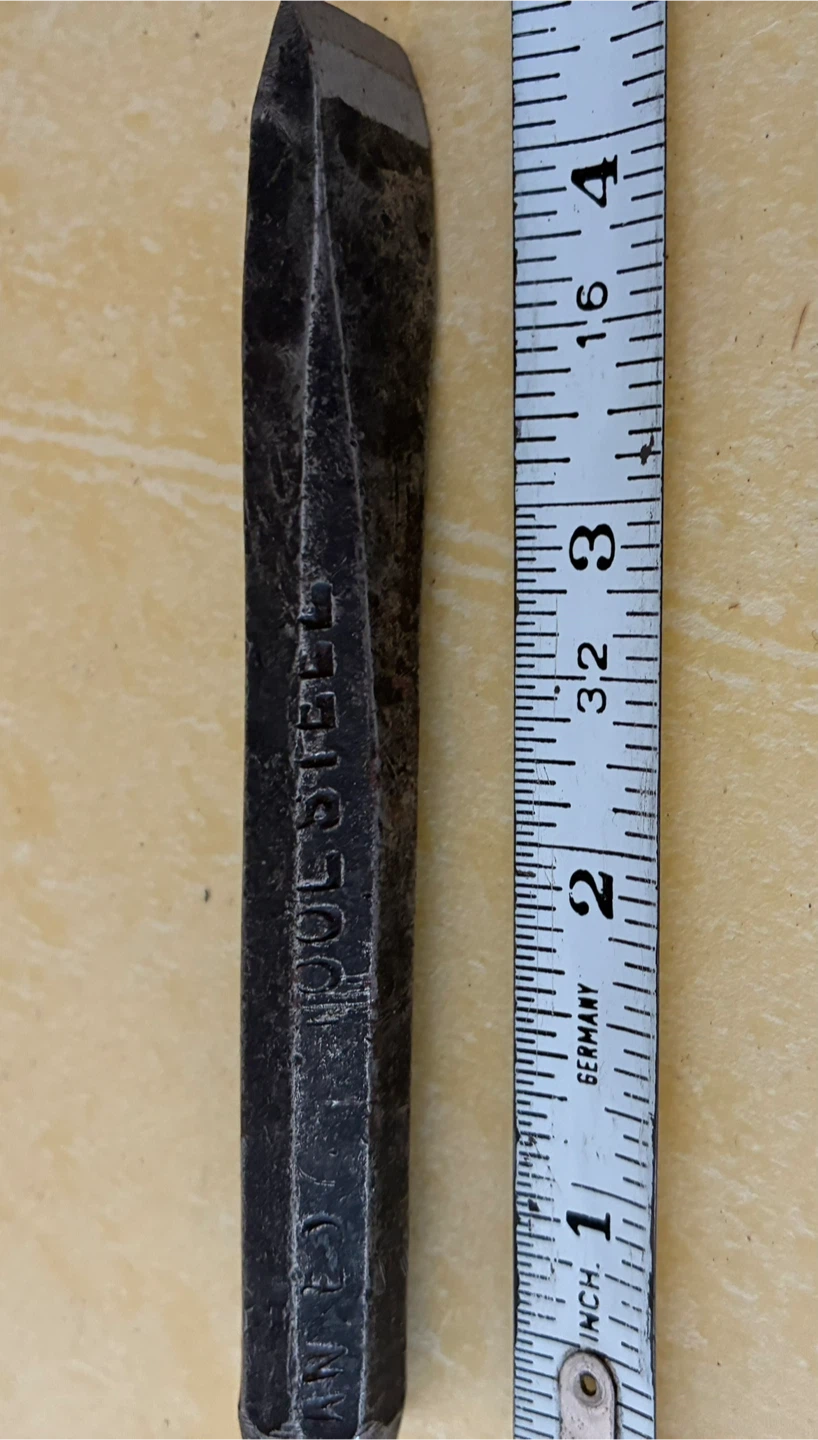 Vintage tool steel  cold chisel blacksmith metal mechanic - photo 4