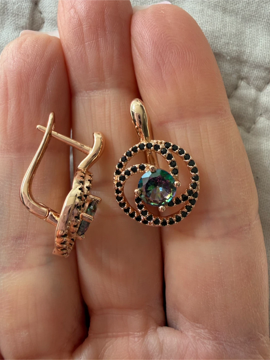 New 14k gemstone earrings