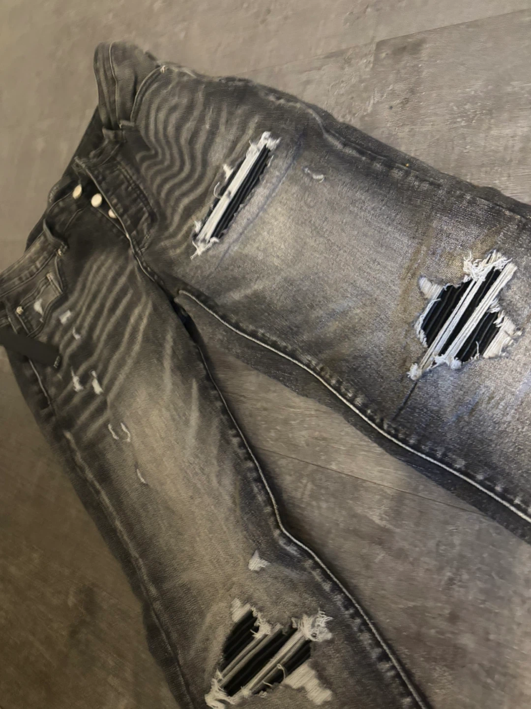 AMIRI Distressed Black Jeans Size 30 - photo 2