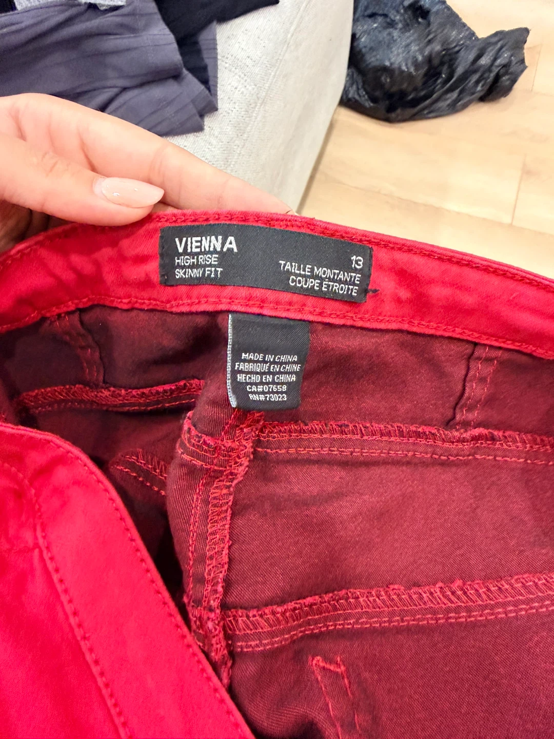 Vienna High Rise Skinny Fit Jeans - Red - photo 3
