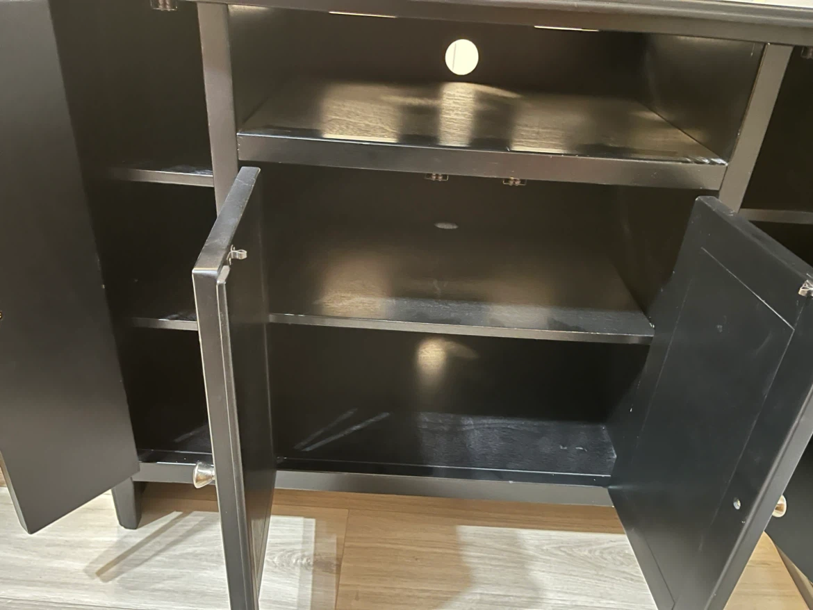 Solid Wood Black/Espresso Corner TV Stand - photo 3