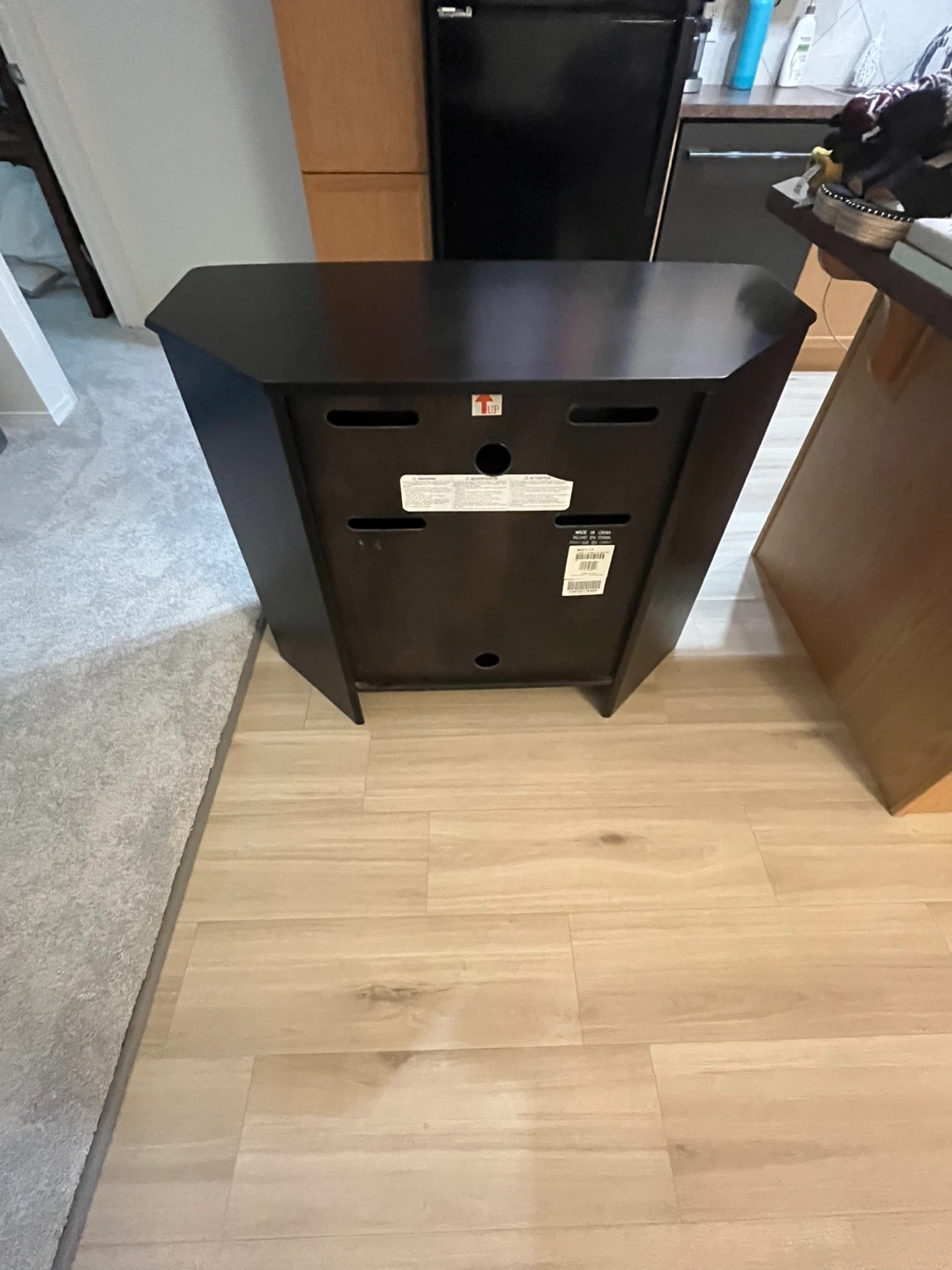 Solid Wood Black/Espresso Corner TV Stand - photo 4