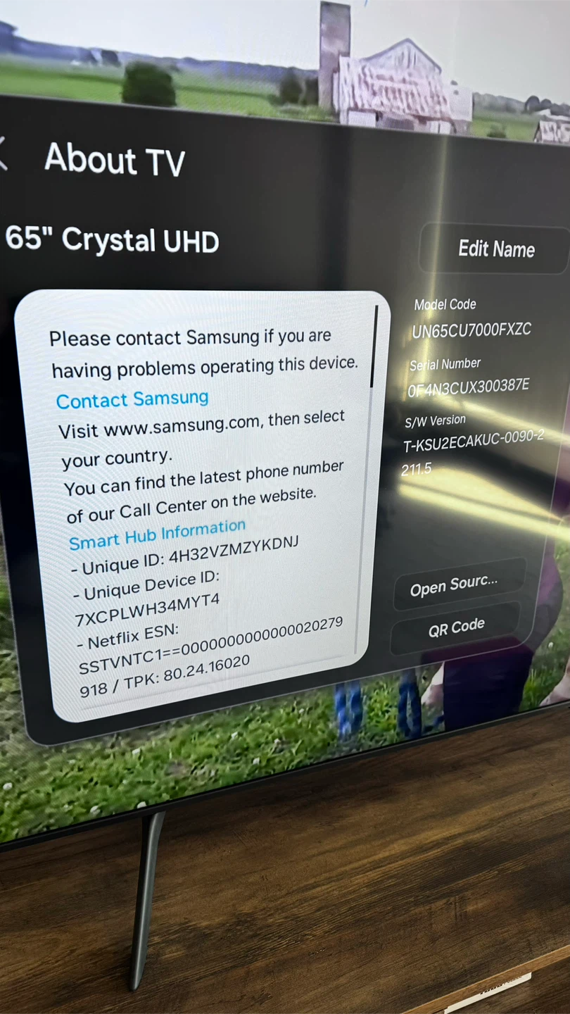 Samsung 65” Crystal UHD Smart TV – Like New - photo 2