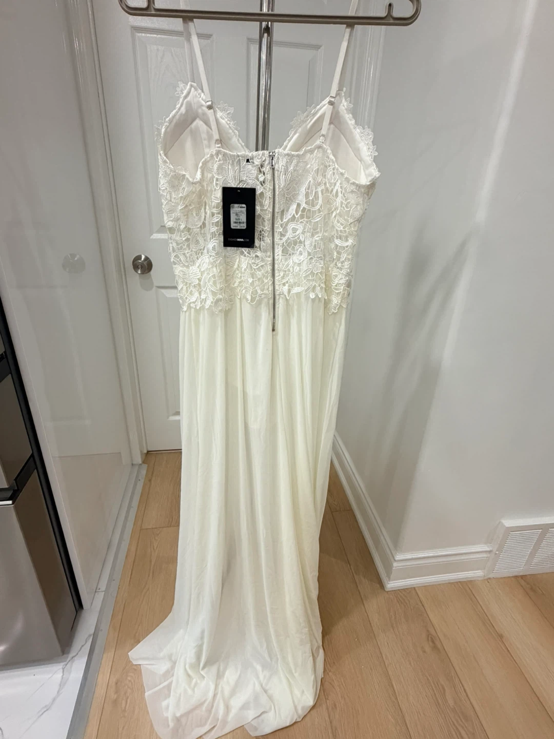 Sexy Sheer White Lace Maxi Dress Body Suit Dress - photo 2