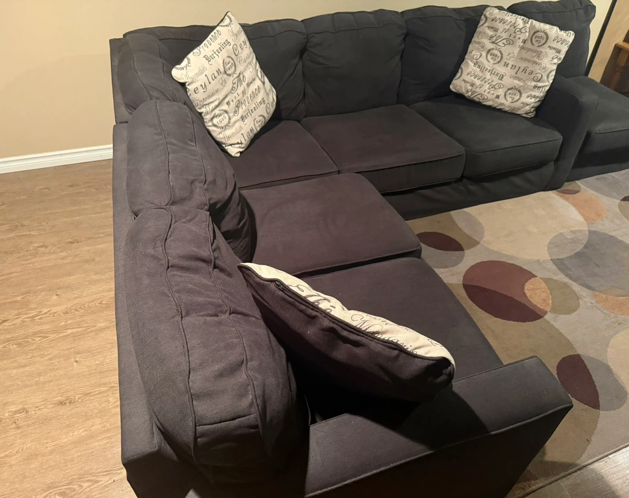 Dark Grey Sectional Sofa - photo 2