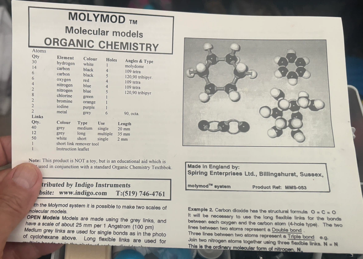 Molymod Molecular Model Set for Organic Chemistry (England) - photo 3