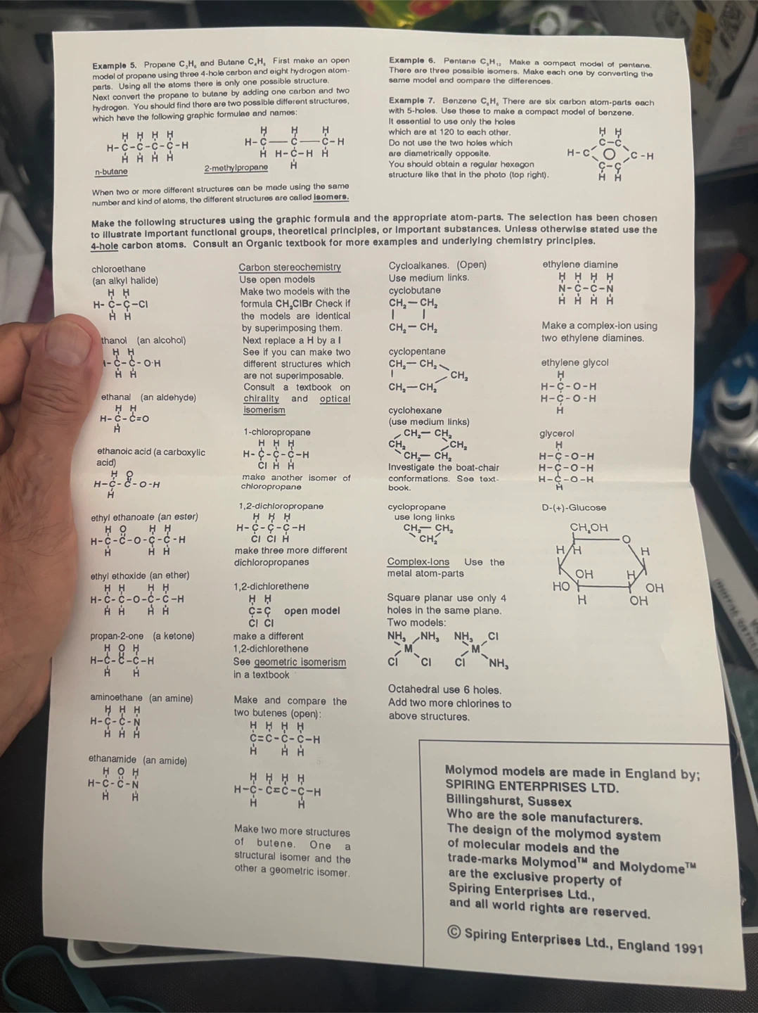 Molymod Molecular Model Set for Organic Chemistry (England) - photo 5