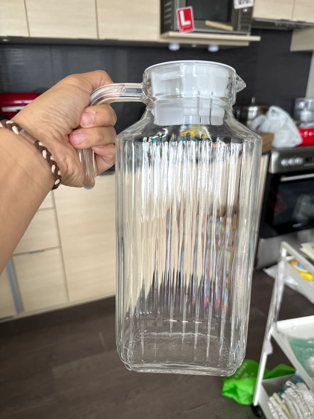 Glass Pitcher with Lid