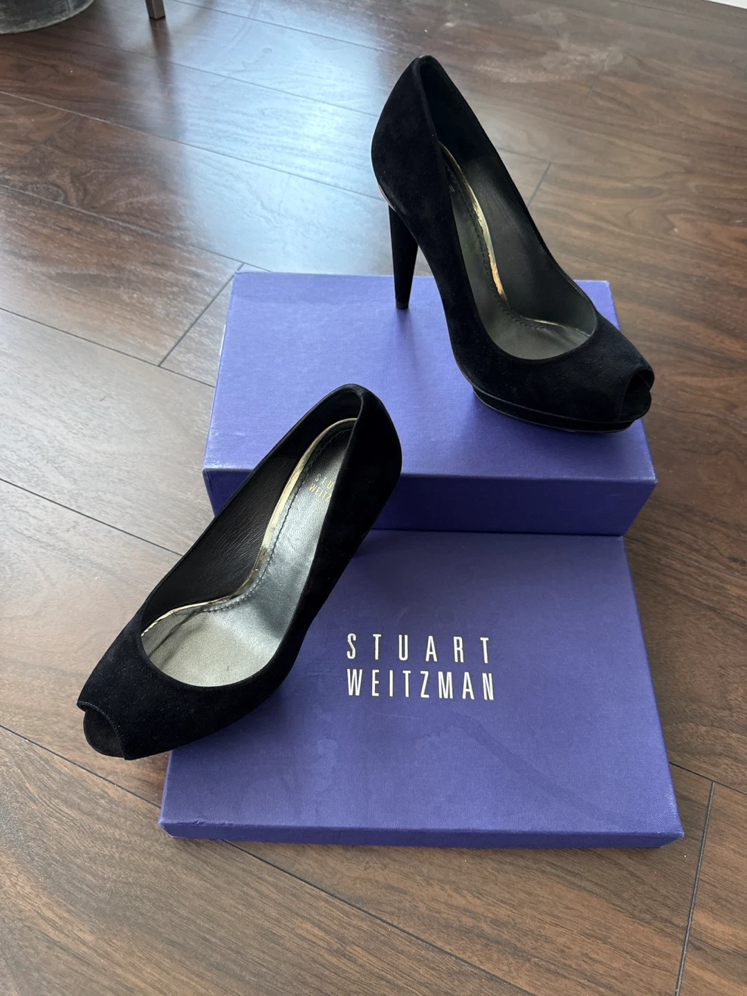 Stuart Weitzman Peep-Toe Heels