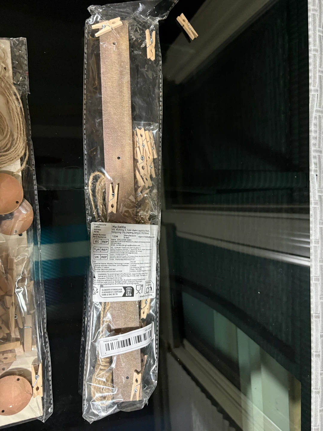 Kit de décoration murale avec corde et pinces en bois