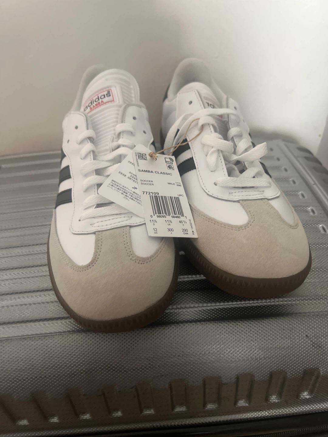 Adidas Samba Classic Shoes White Black Size 10.5