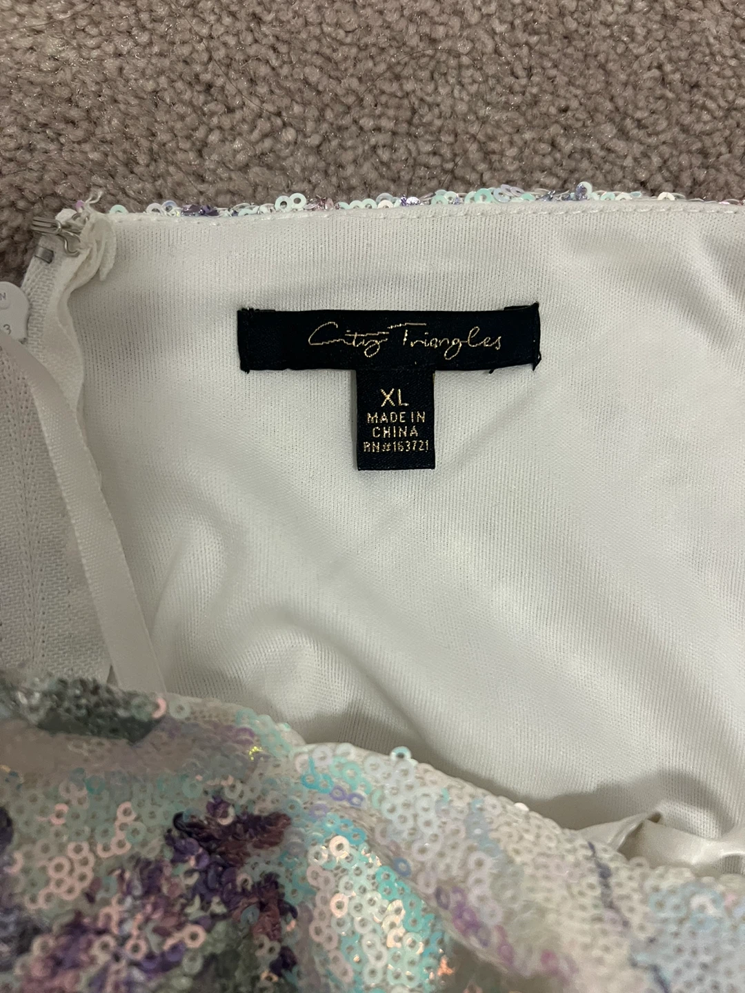 City Triangles Floral Sequin Gown XL - photo 5