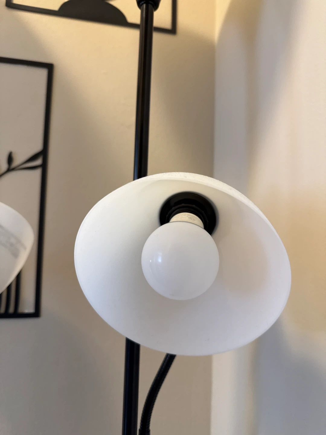 Pair of Black Floor Lamps with Reading Light - photo 3