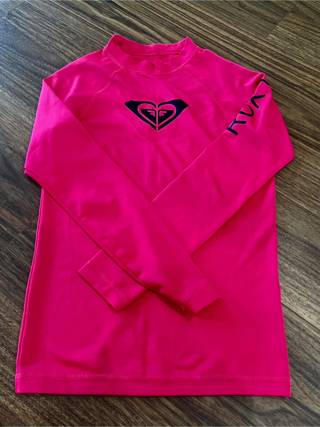 Roxy Girl Pink Long Sleeve Rash Guard - M-10