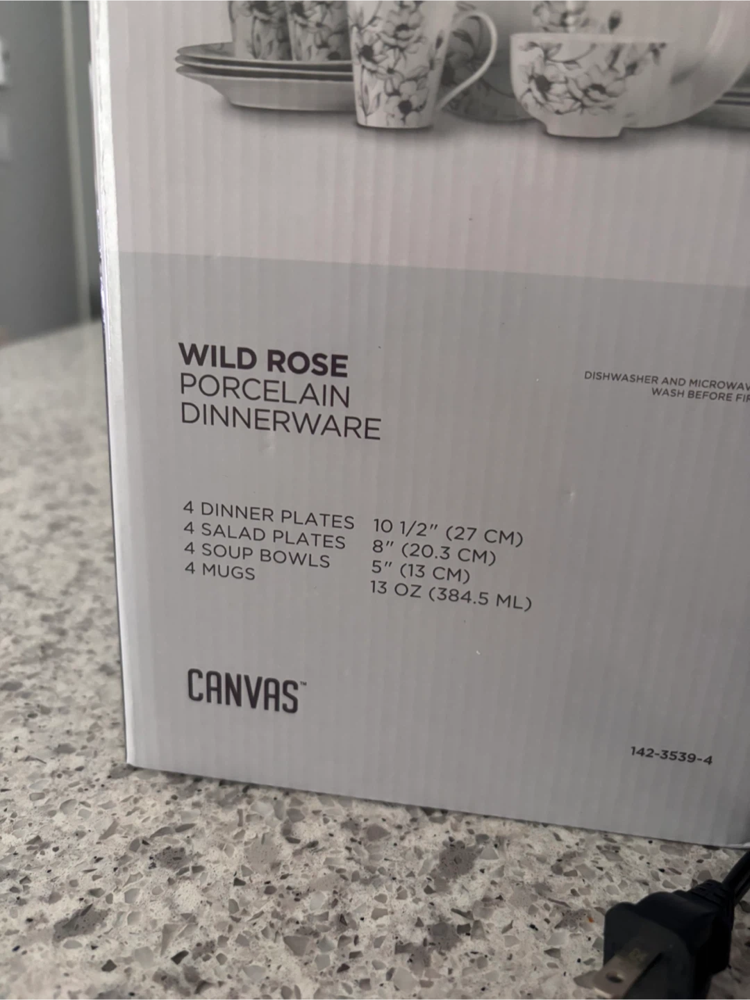 Canvas Wild Rose Porcelain Dinnerware Set (16 Piece)