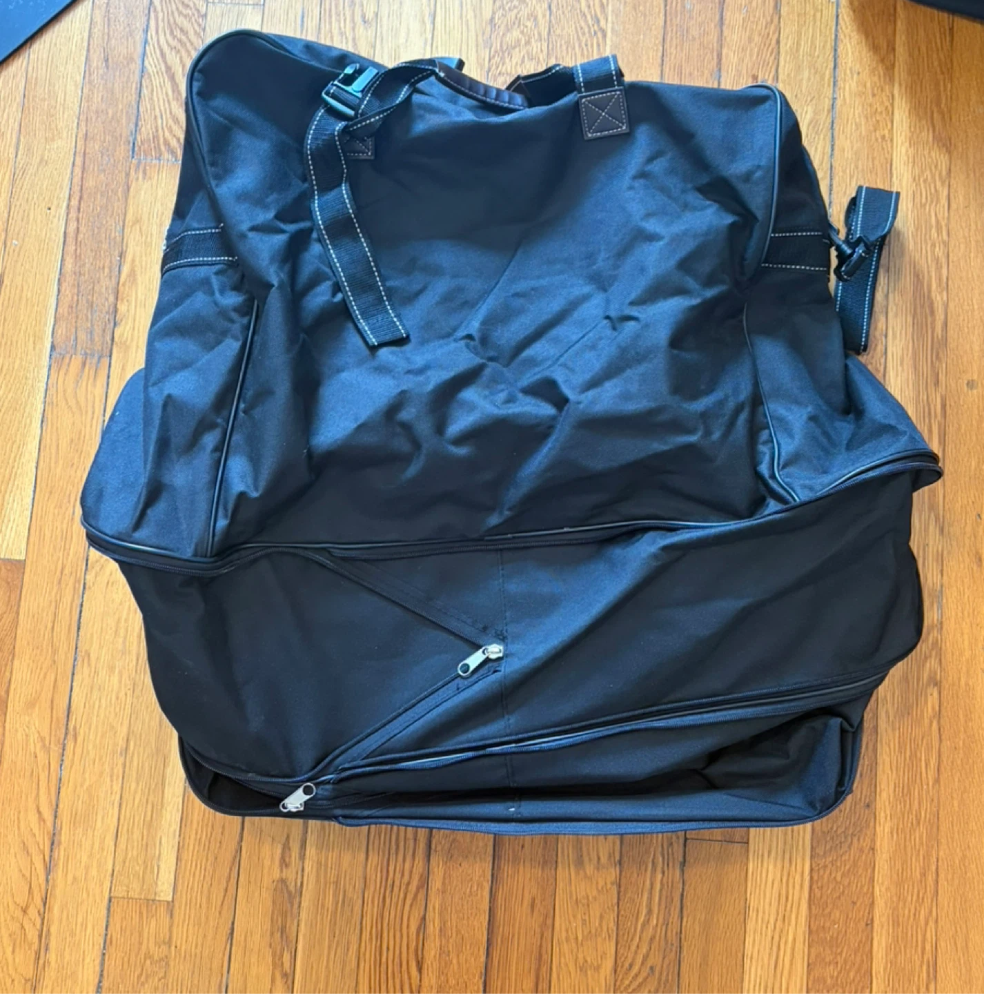 Black Duffel Bag with Wheels