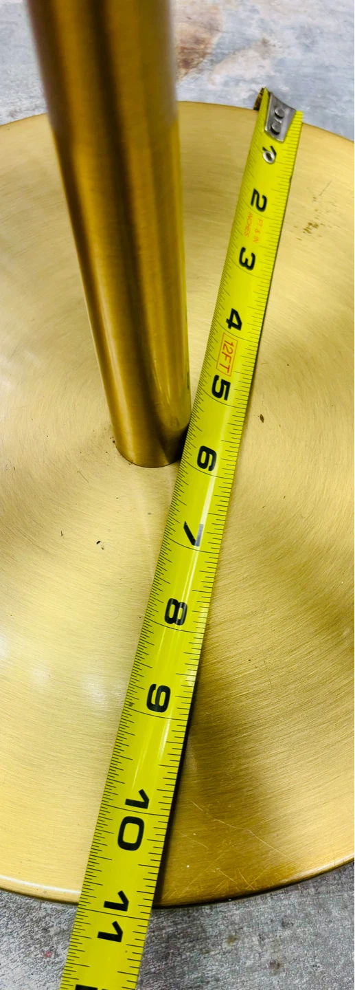 Adjustable Brass Floor Lamp with Wood Accents - photo 5