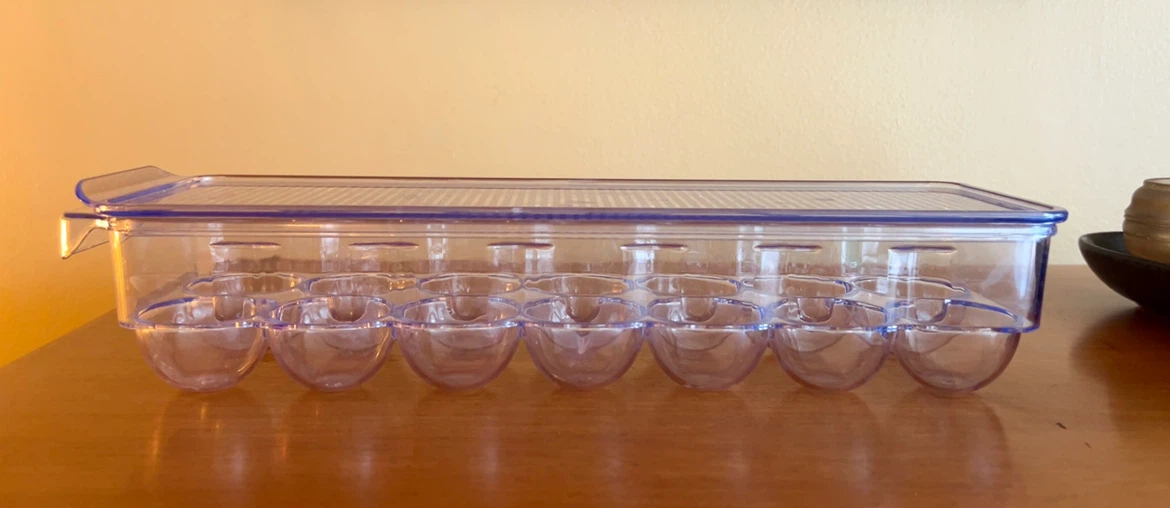 Clear Plastic Egg Holder with Lid