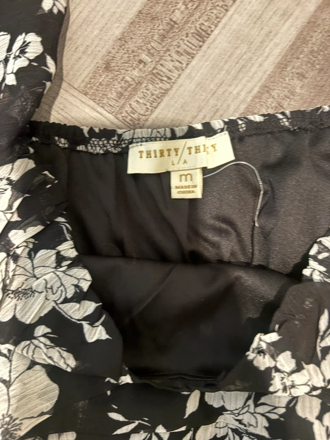 THIRTY/SEVEN Black Floral Print Dress - photo 2
