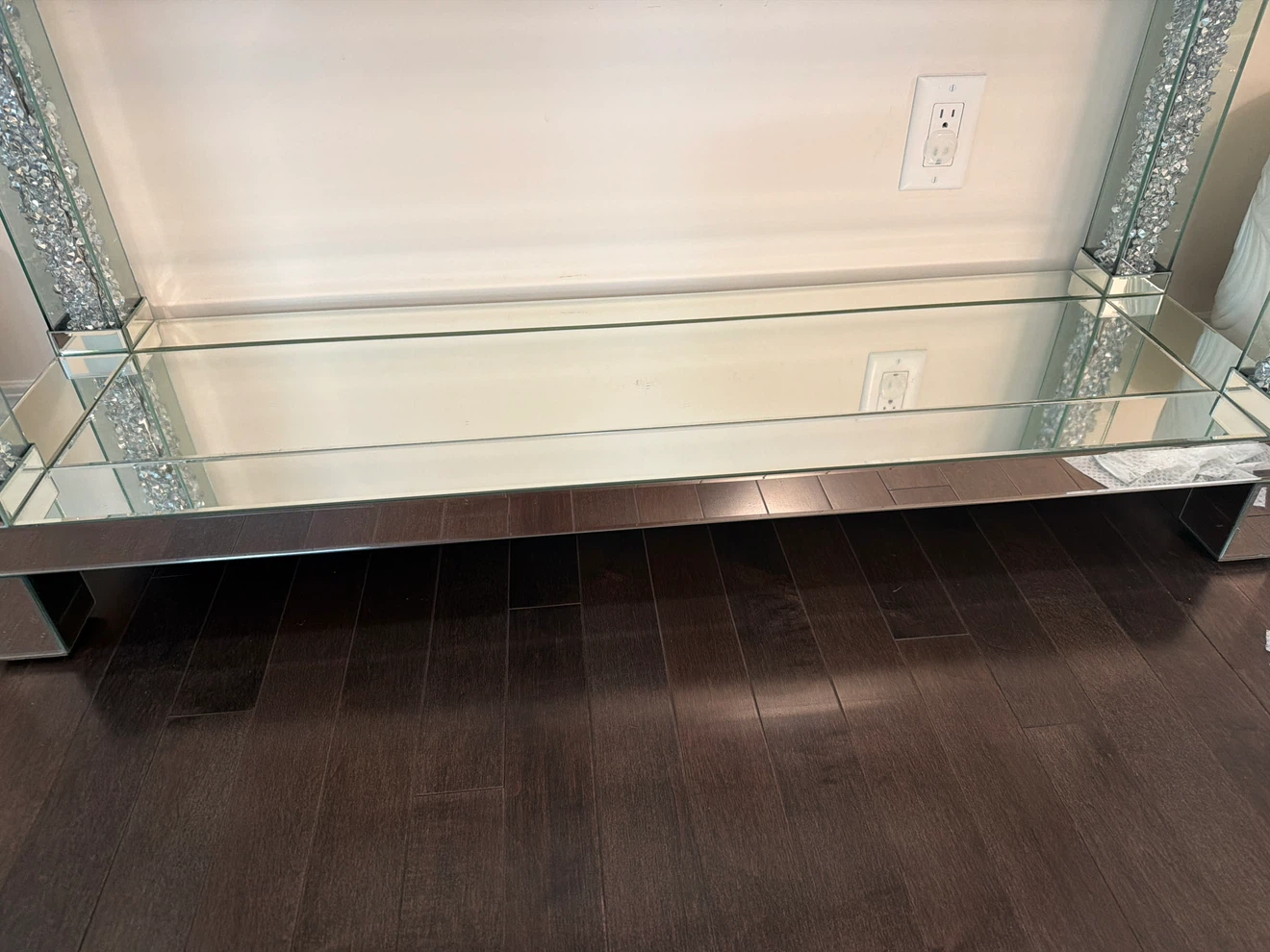 Crushed Diamond Mirrored Console Table - photo 2