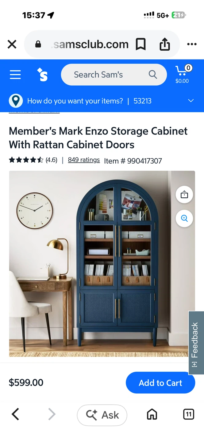 Member's Mark Enzo Storage Cabinet - photo 2