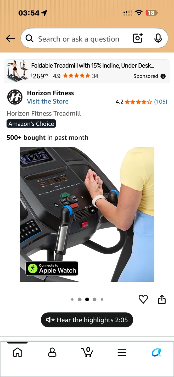 Horizon Fitness Treadmill - photo 2