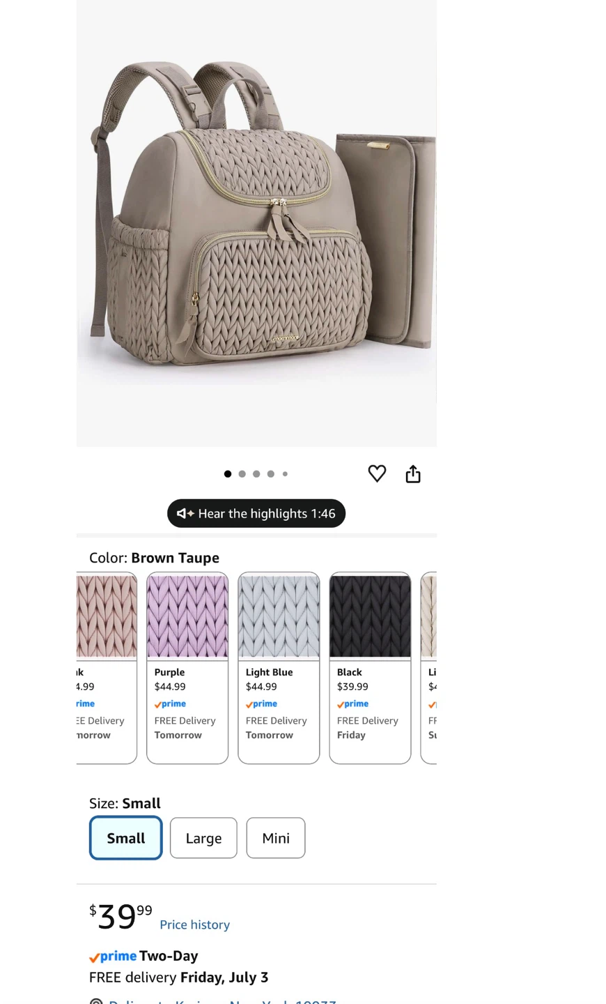 Mommore Diaper Backpack - Brown Taupe - photo 2