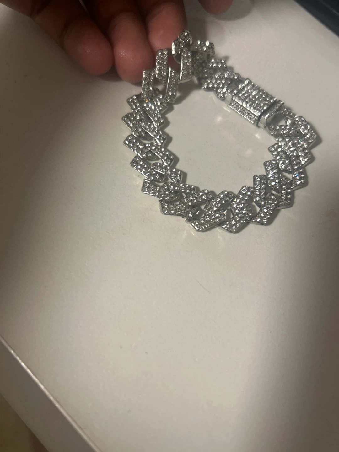 Cuban Link Crystal Bracelet - photo 3