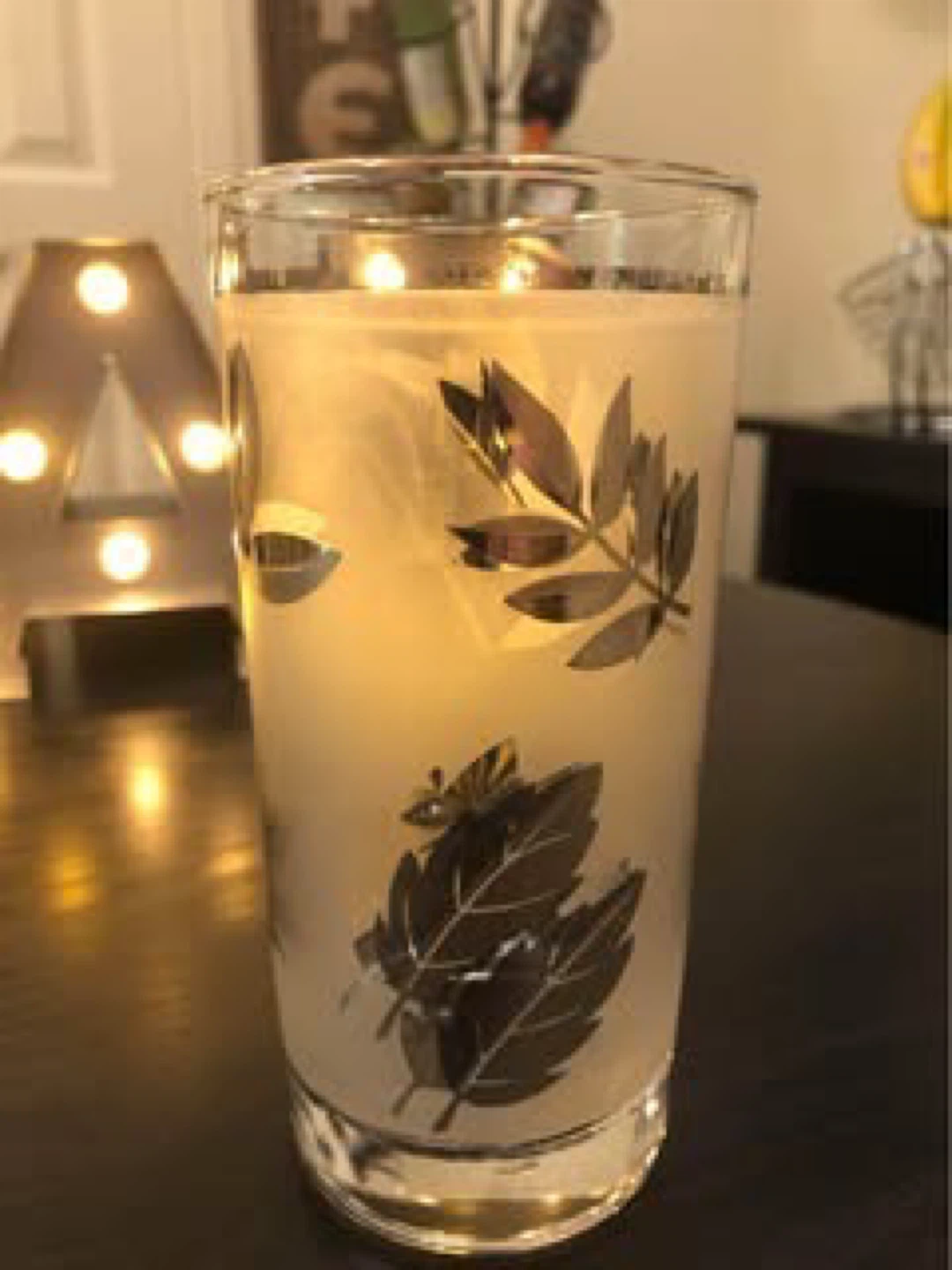 Set of 6 Frosted Leaf Tumblers