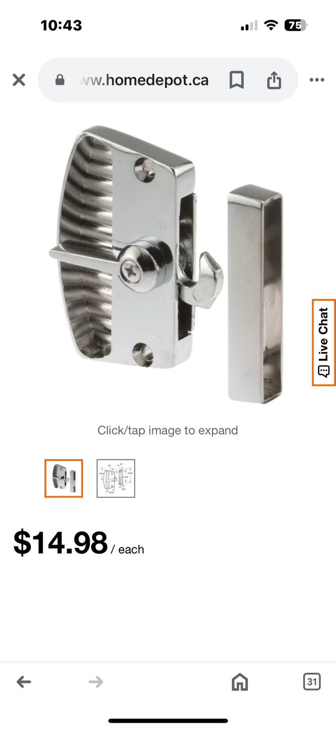 Prime-Line Sliding Screen Door Latch & Pull - photo 3