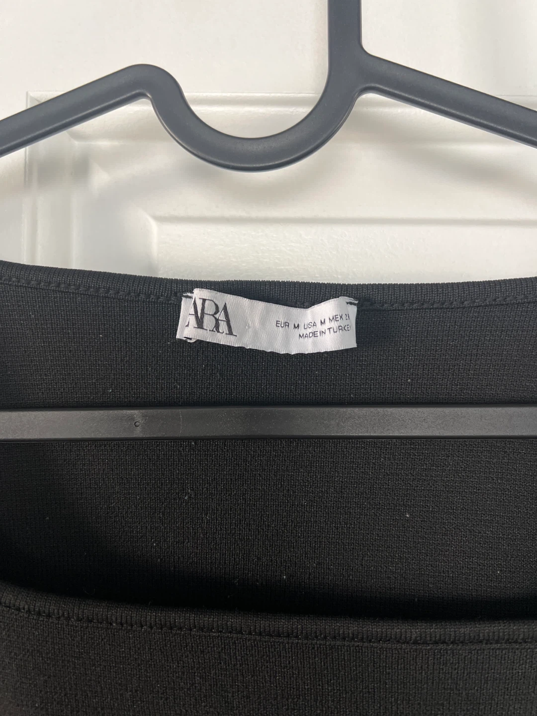 Zara Black Long Sleeve Square Neck Crop Top - photo 2