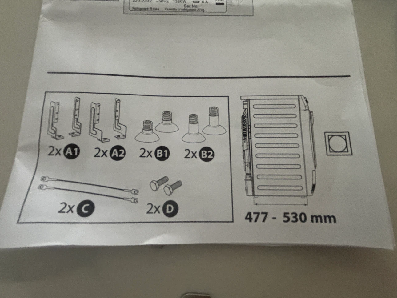 New Electrolux Euro Stacking Kit BR12 (TD 54/54 & TD 60/60) - photo 2