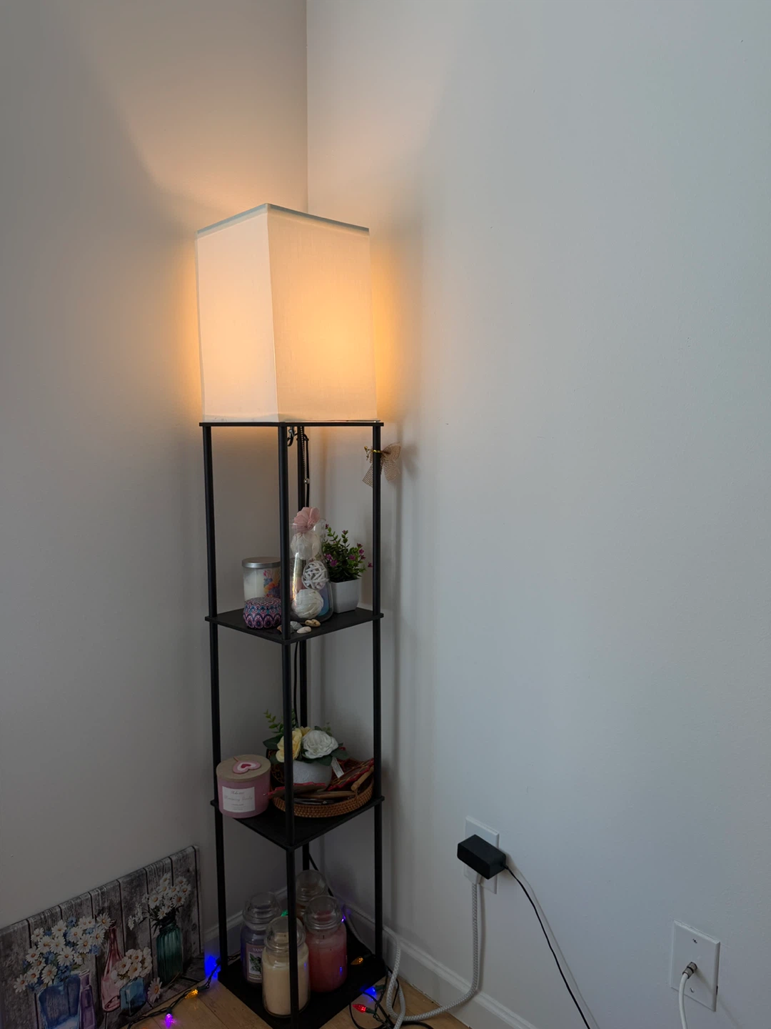 Floor Lamp with Shelves