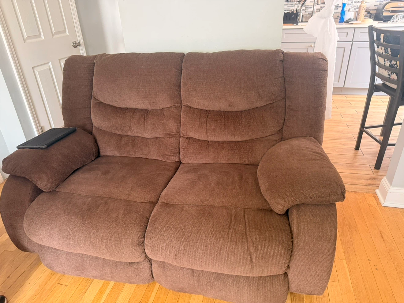 Brown Reclining Sofa - 3 Seater