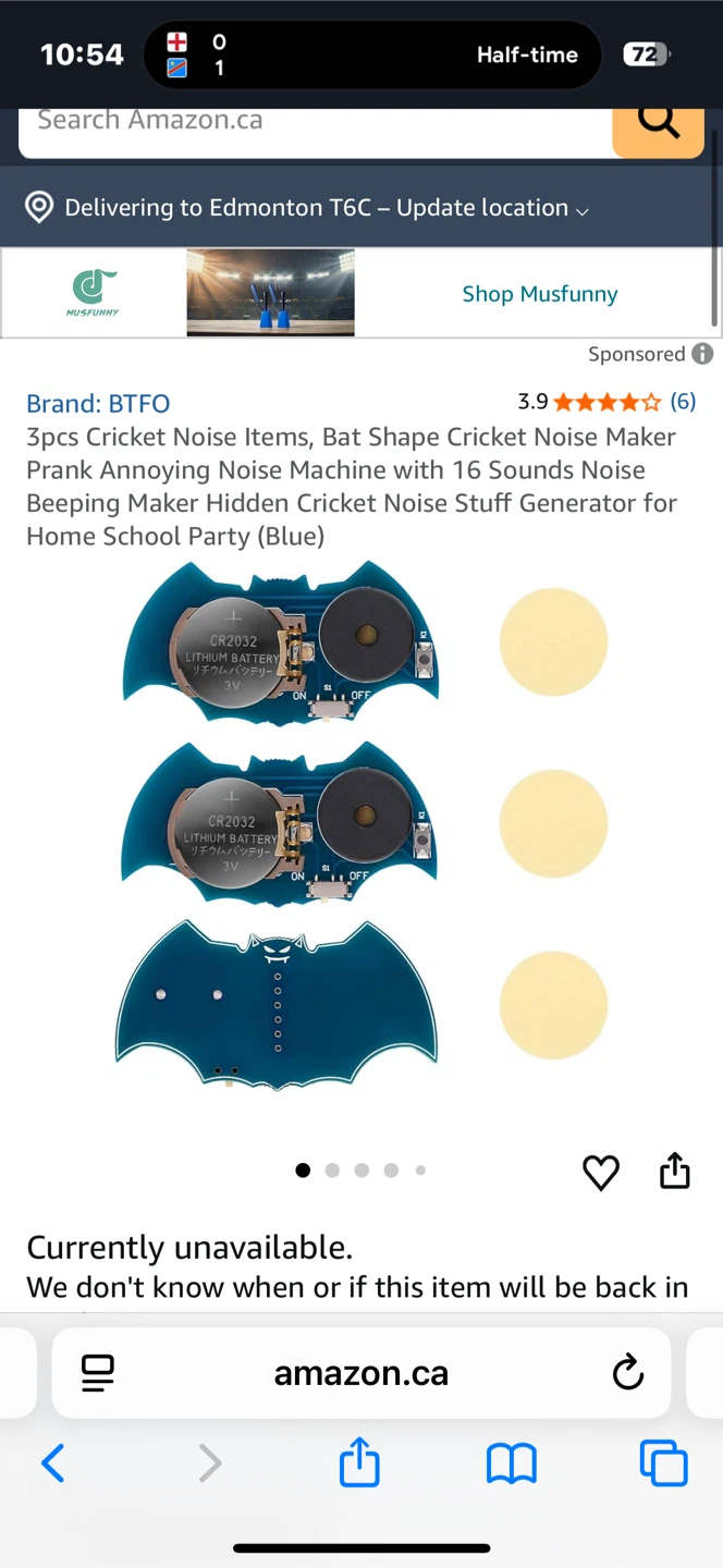BTFO 3pcs Cricket Noise Items