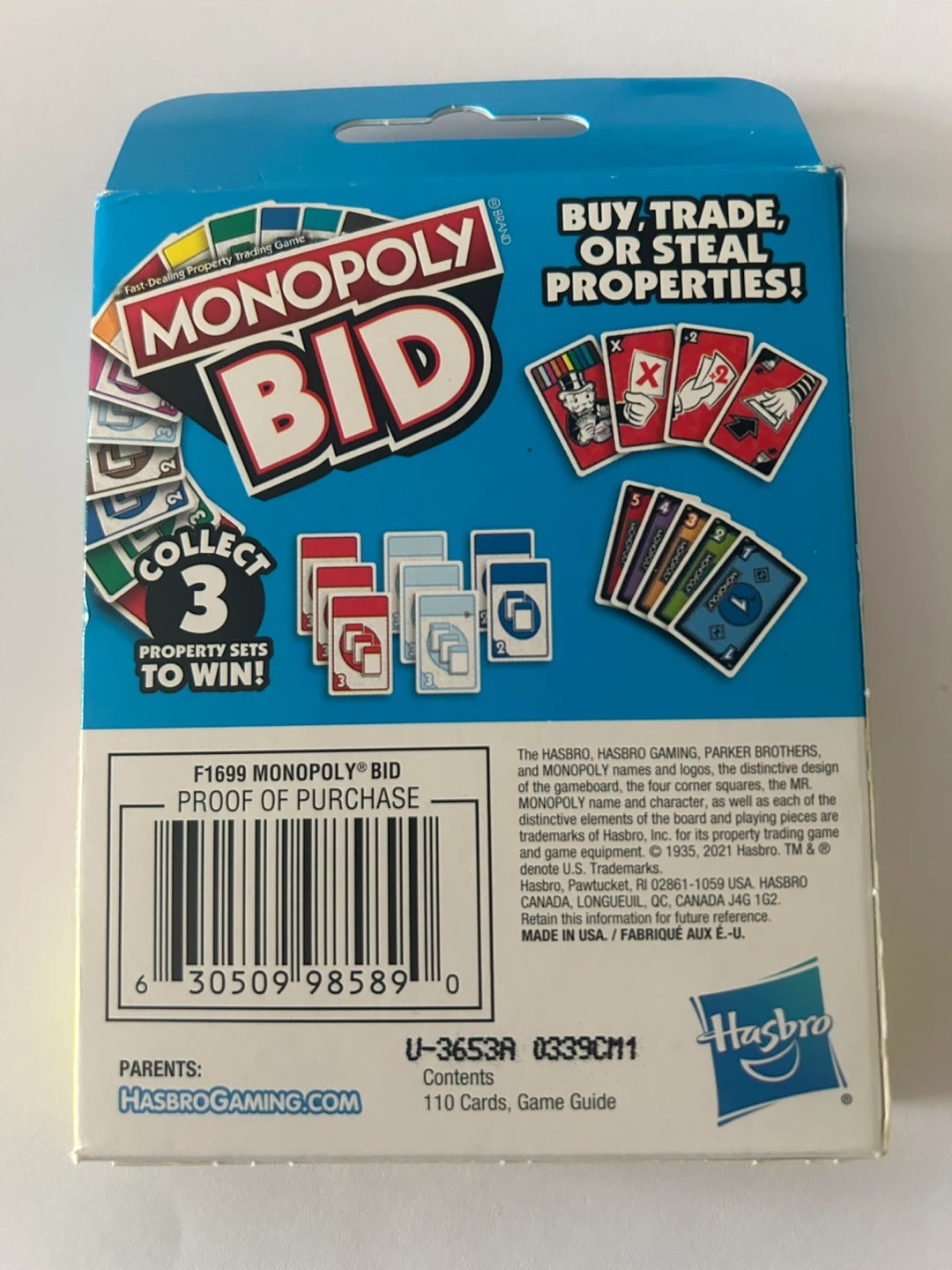 Monopoly Bid Card Game by Hasbro - photo 2