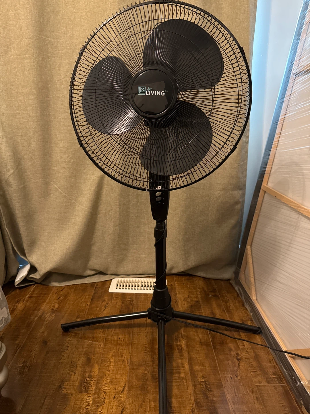For Living Black Pedestal Fan