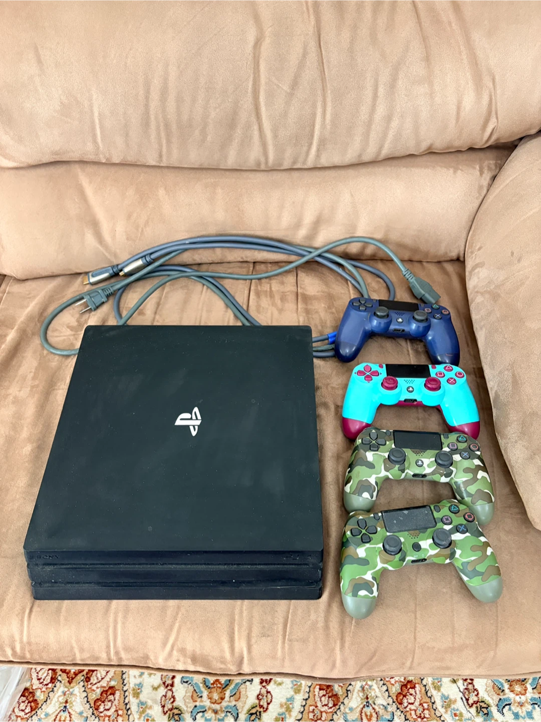 Sony PlayStation 4 Pro Console with 4 Controllers