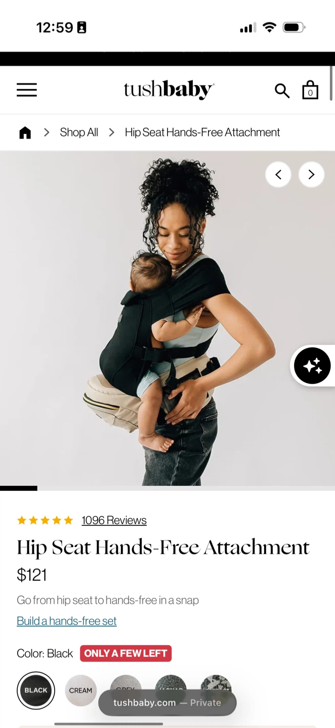 Tushbaby Attachment The Snug Hands-Free Carrier - Black - photo 4