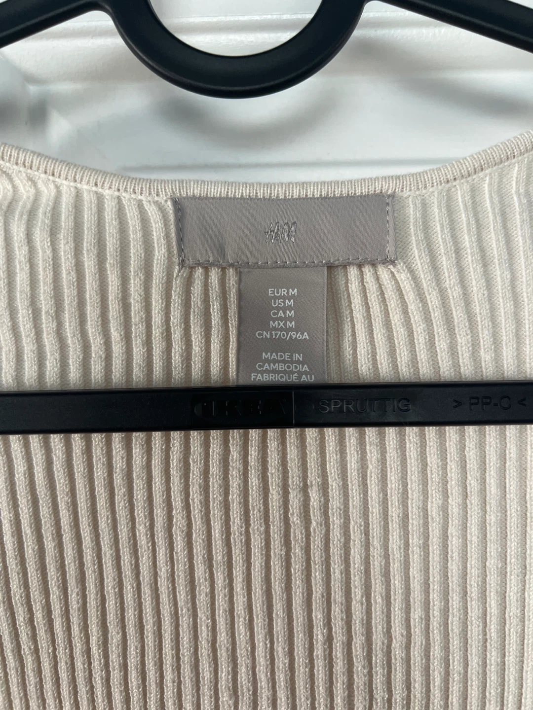 H&M Ribbed Knit Sweater - Cream - Medium - photo 3