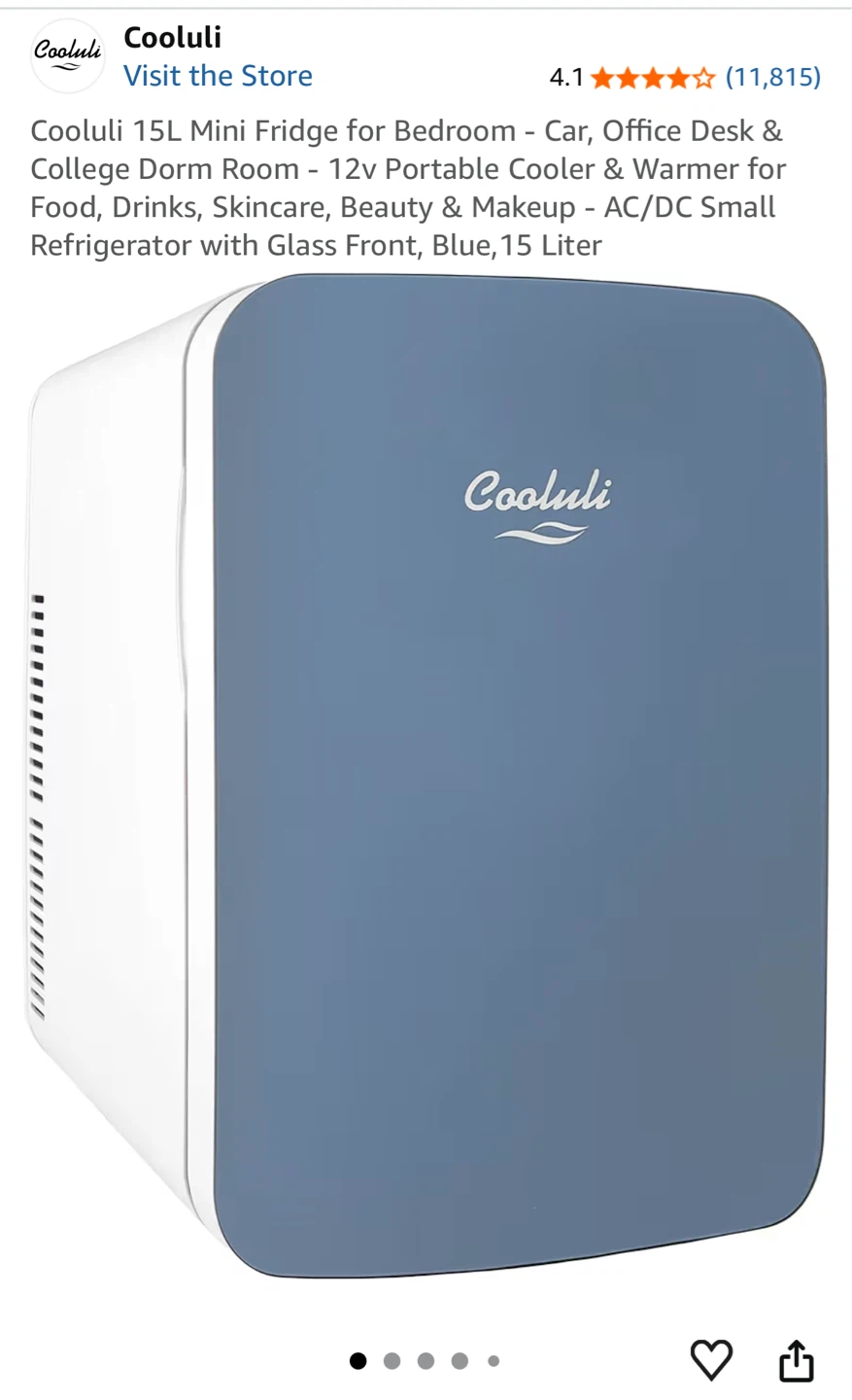 Cooluli 15L Mini Fridge - Blue